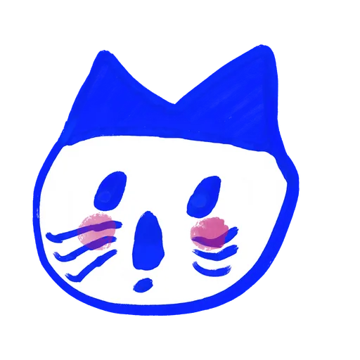 Lulu 蓝白猫头像