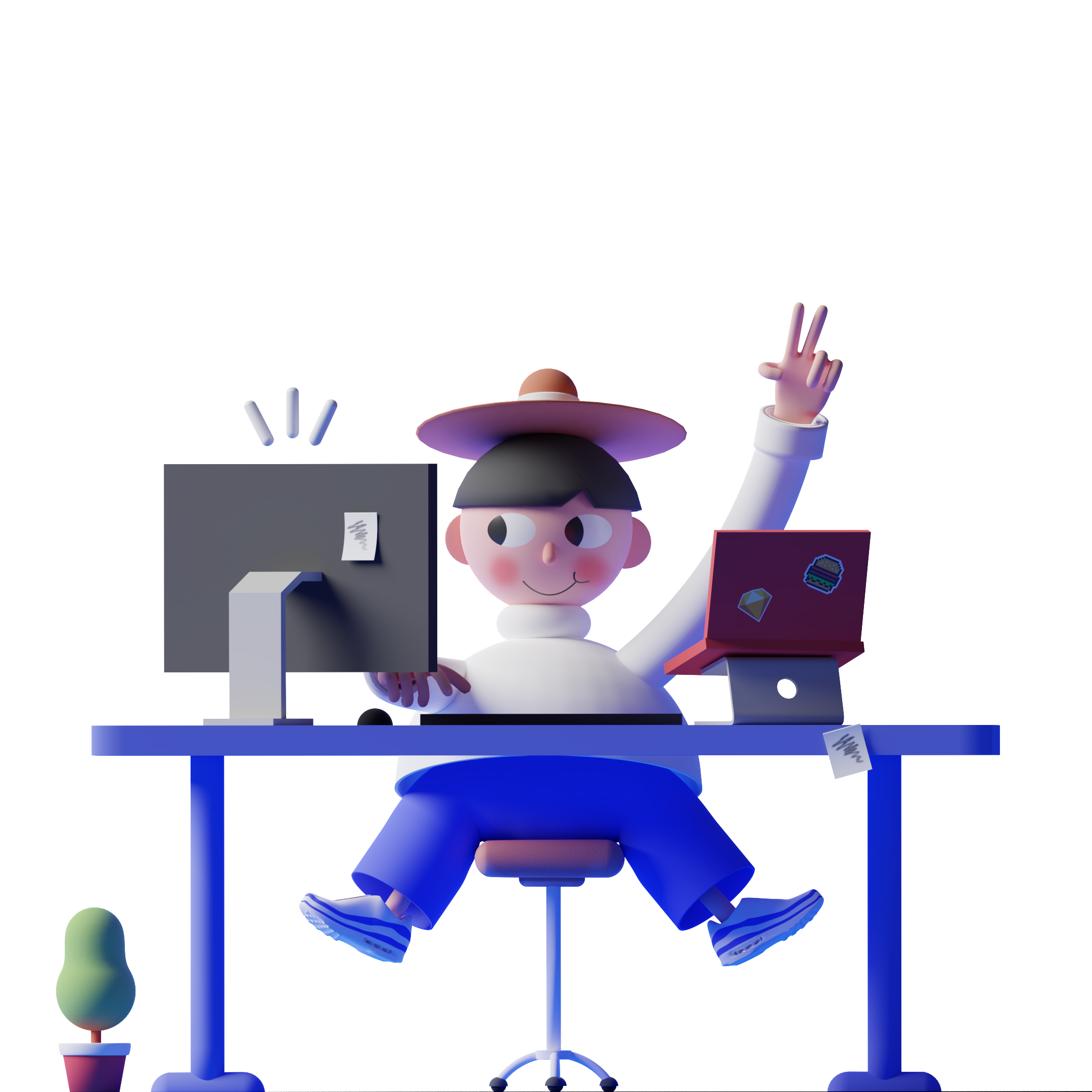 Boy at desk